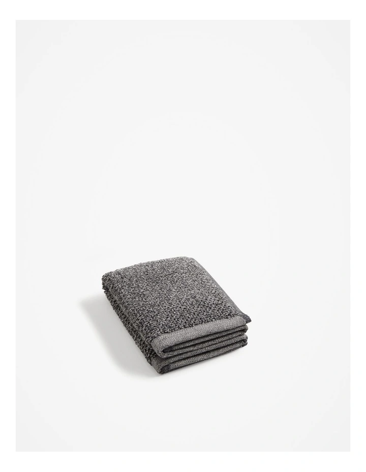 Calo Australian Cotton Face Washer in Charcoal Marle
