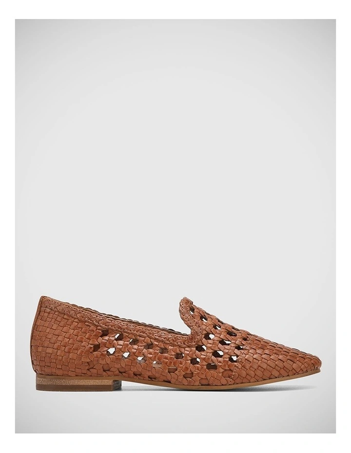 Binx Leather Weave Loafer in Tan