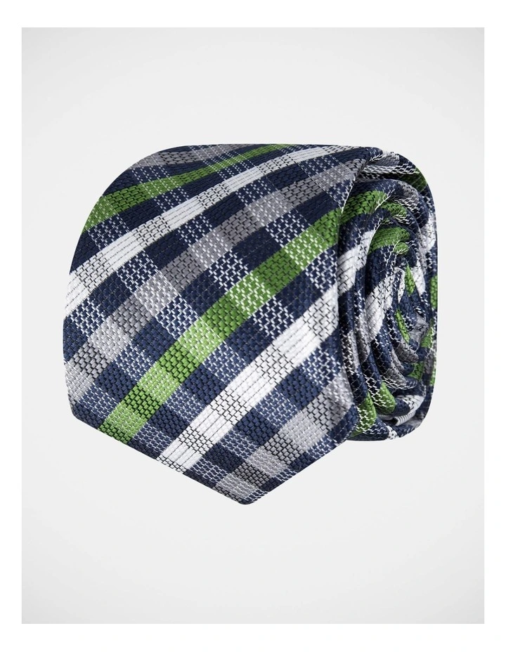 Check Poly Tie Green