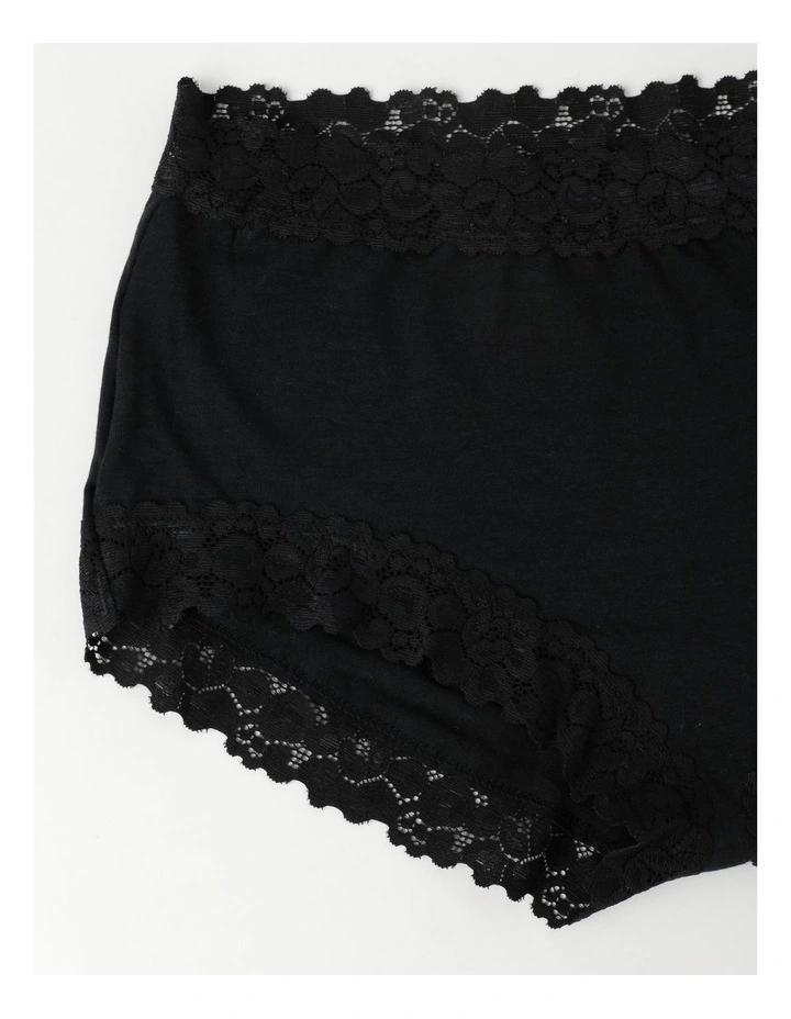 Parisienne Bamboo Full Brief in Black