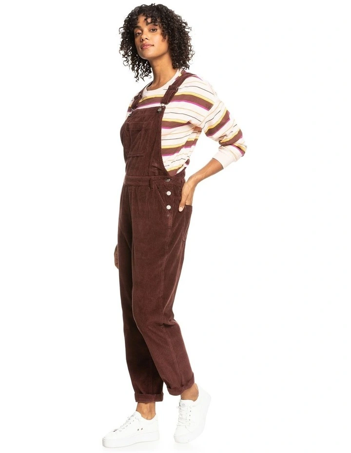 Eternal Change Corduroy Dungarees in Bitter Chocolate