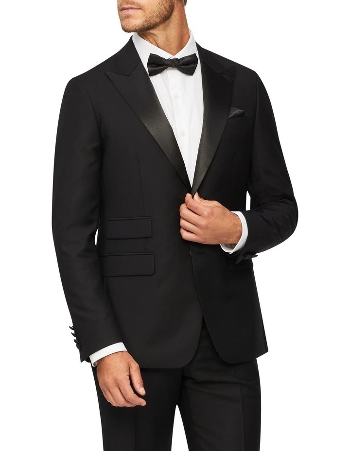 Slim Dinner Suit Jacket in Black