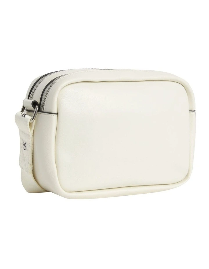 Faux Leather Crossbody Bag in White