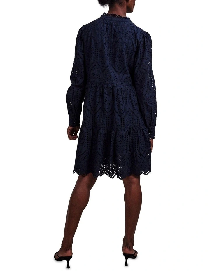 Holi Long Sleeve Embroidered Dress Organic Cotton
