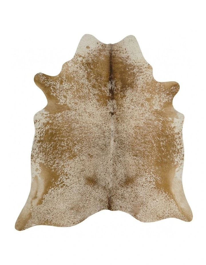 Exquisite Natural Cow Rug in White/Brown
