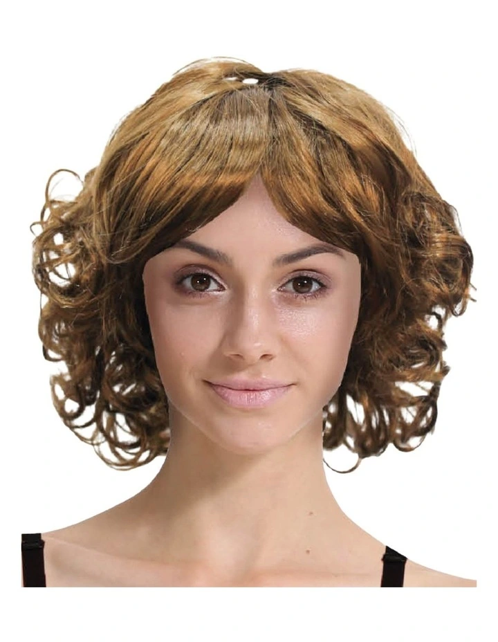 Curly Bob Wig in Brown