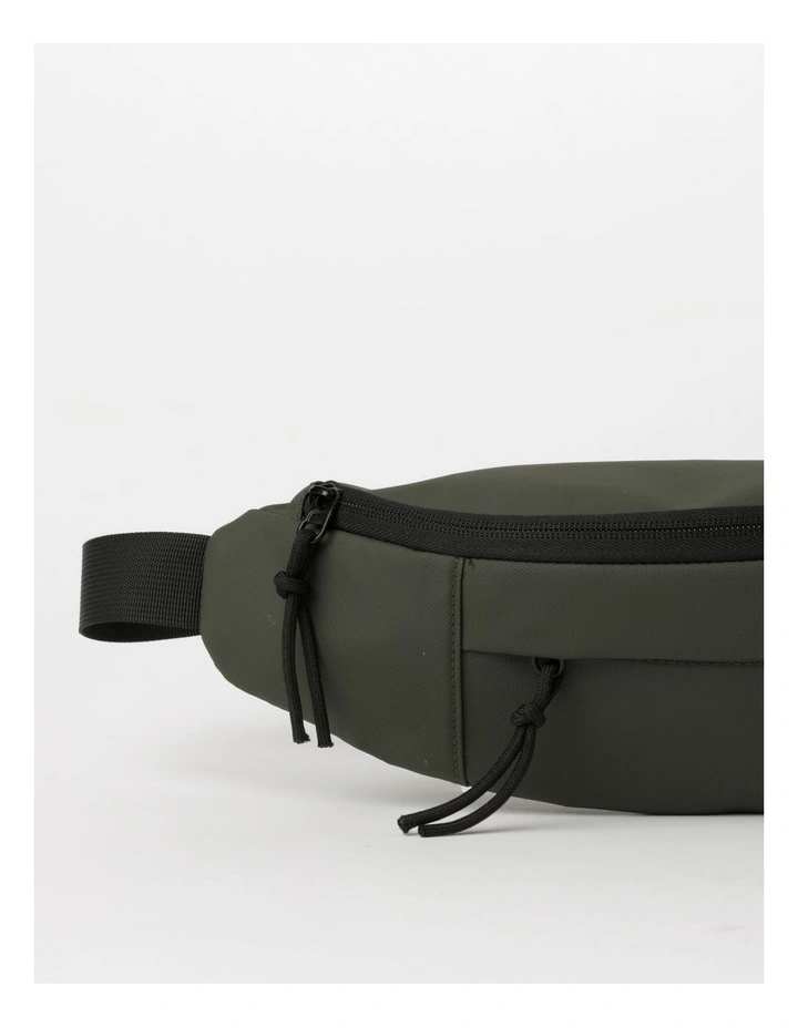 Rubberised Bum Bag in Khaki