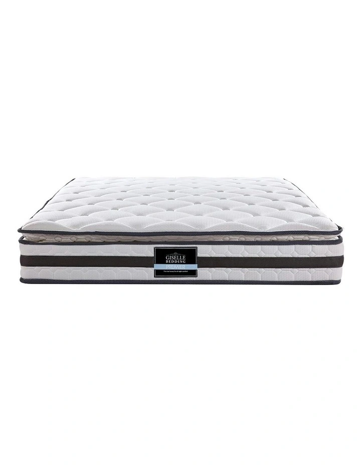 Bonnell Pillow Top Spring Foam King Size Mattress 21cm in White