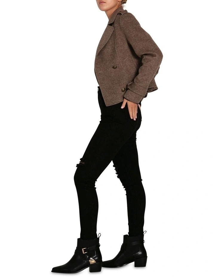 Better Off Military Peacoat in Walnut