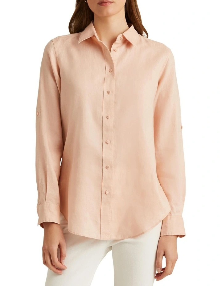 Linen Shirt in Orange