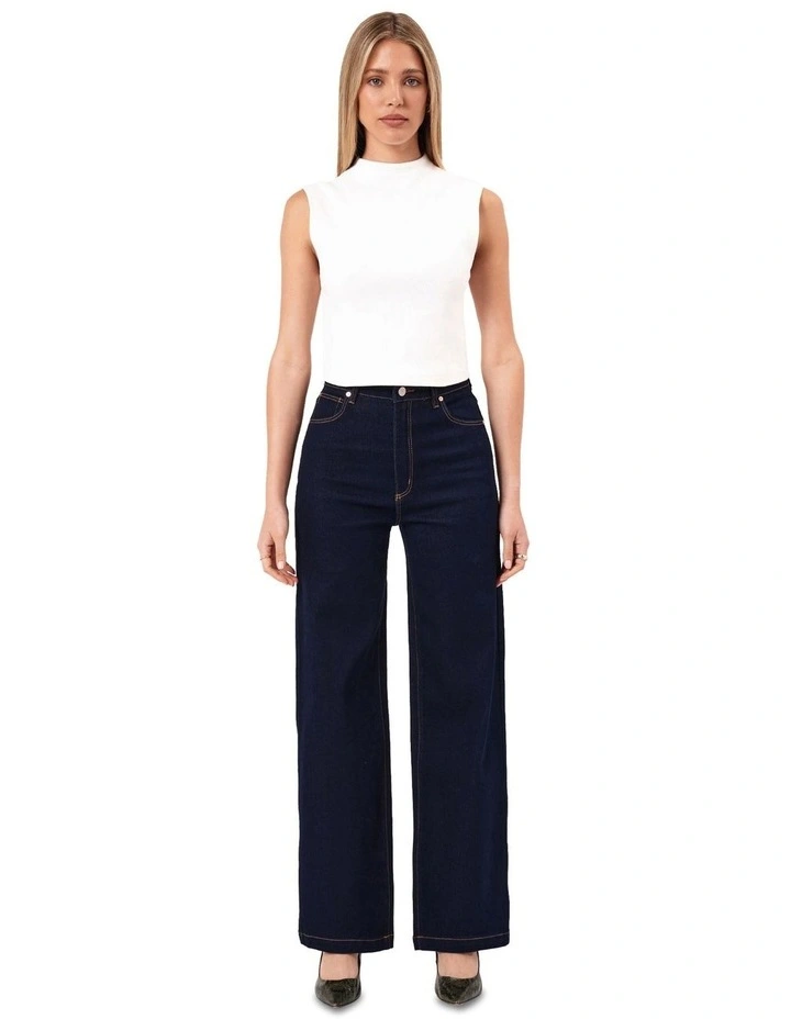 94 High and Wide Nadia Jeans in Rinse Denim