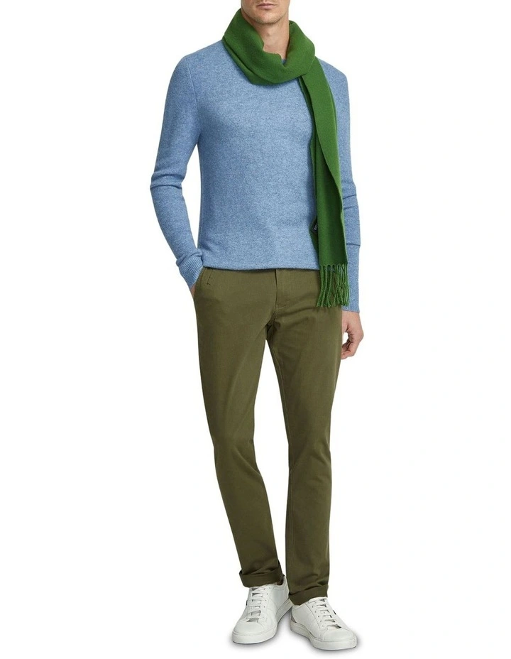 Frankie Soft Crew Neck Knit Top in Blue