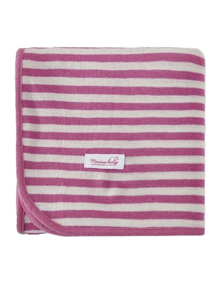 Merino Wrap in Pink Stripe