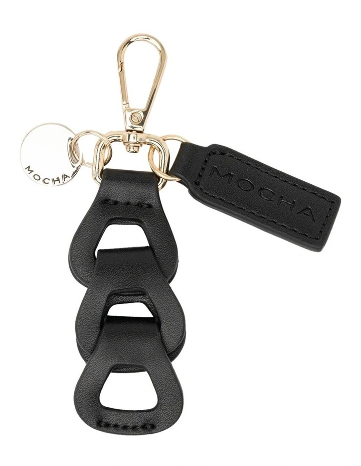 Avery Loop Keyring in Black
