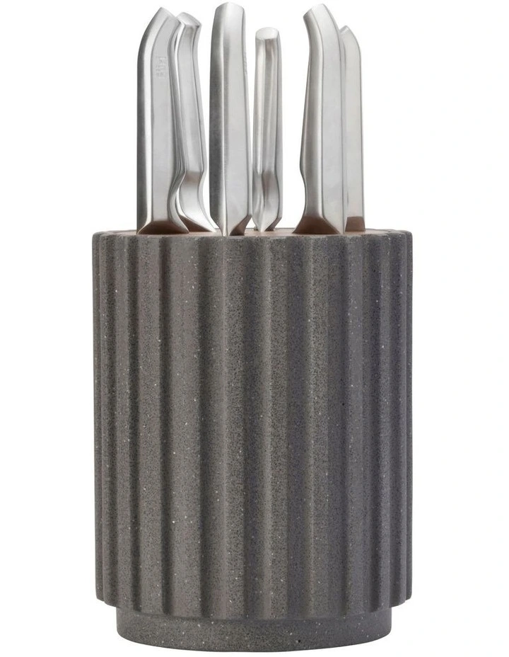 Radial Block 7 Piece in Flint Terrazzo