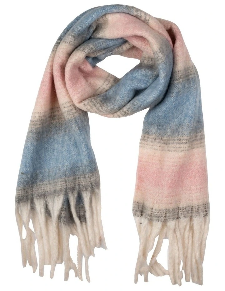 Marle Stripe Scarf in Pink/Blue