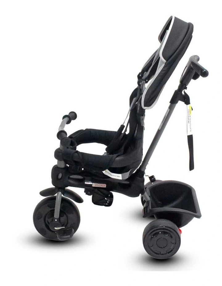 Explorer Reclining Kids Trike/Pram & Parent Handle 10-36m Black