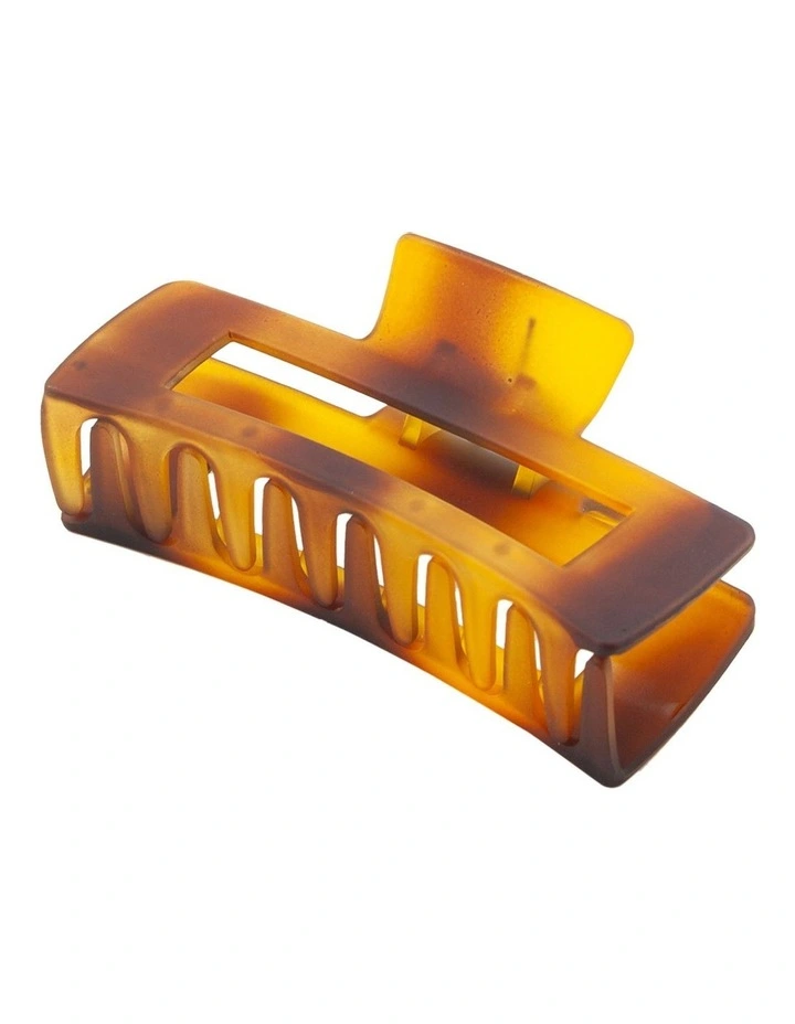 Rectangular Hair Clip in Amber Marle