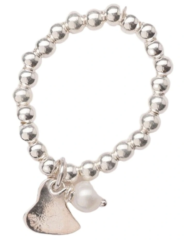 Bambi Ball Ring With Charms in Silver