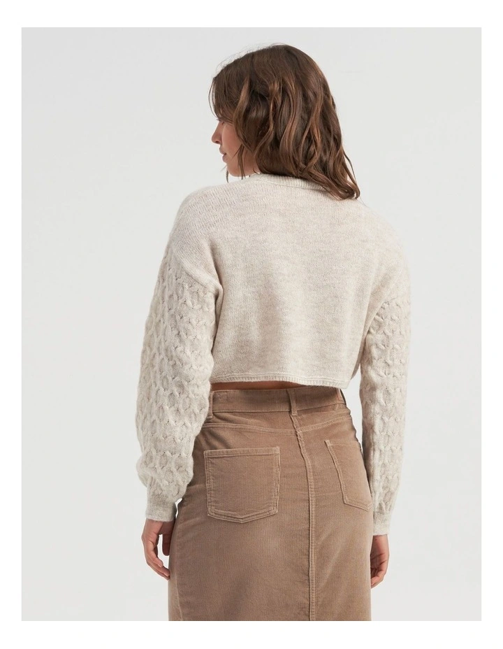 Tirona Cropped Knit in Stone