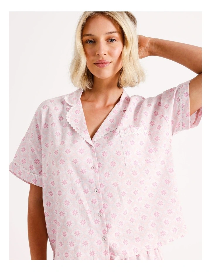 Organic Cotton Top in Italian Tile