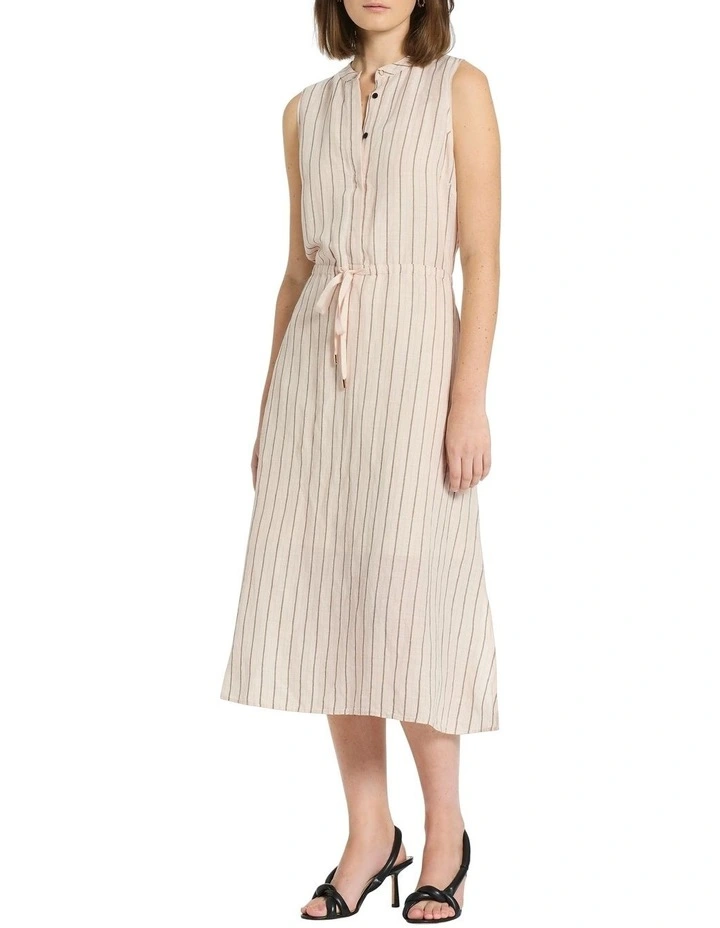 Torez Shirt Dress in Pannacotta Stripe