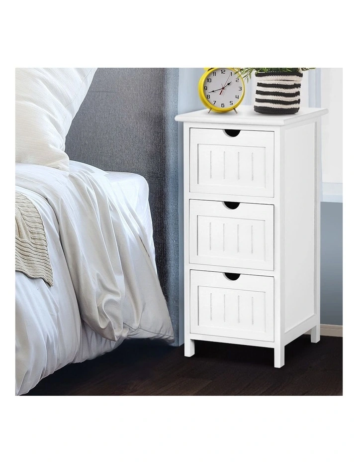 Storage 3-Drawers Cabinet in White
