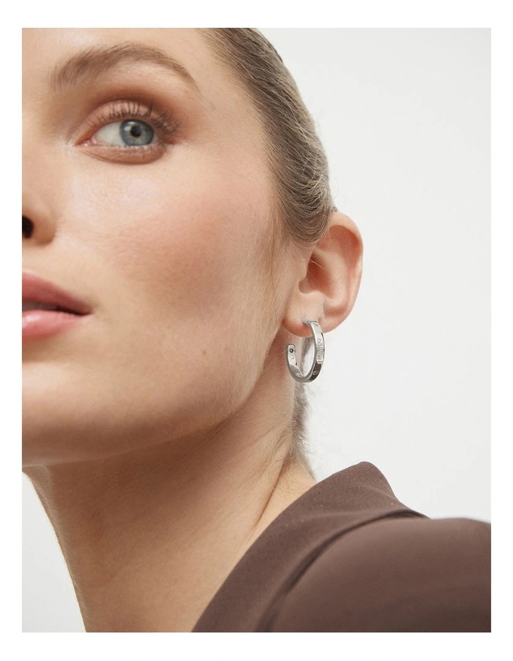 Lucent Hoop Earrings in Silver