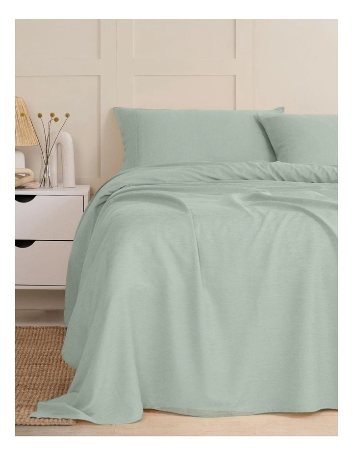 Luxury Linen Queen Sheet Set in Sage