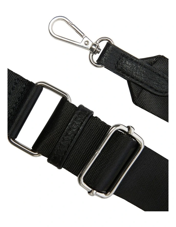 H-Strap Bag in Black/Silver