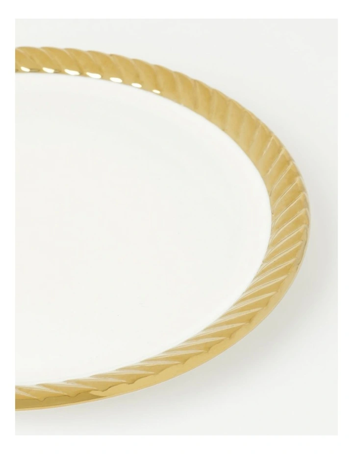 Gold Rope Side Plate White