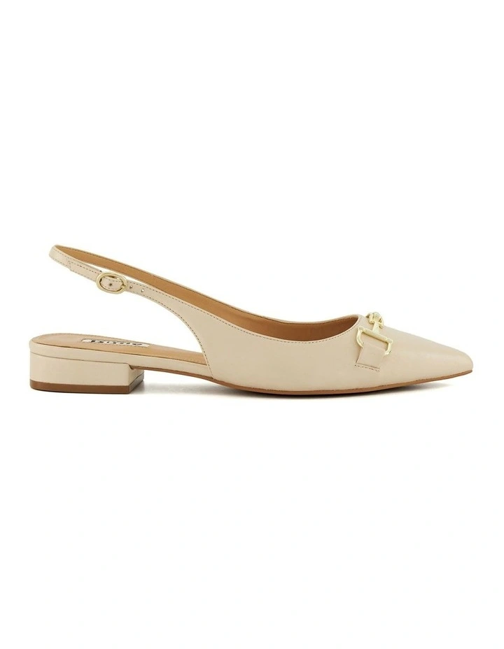 Hopeful Slingback Flat in Ecru