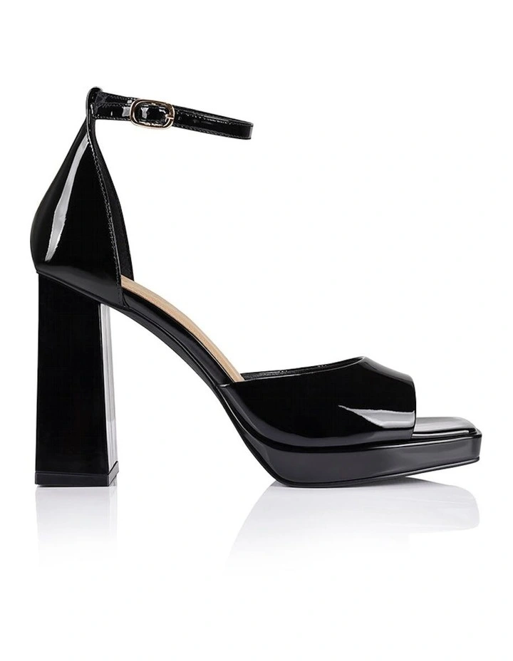 Pascale Patent Platform Heels in Black