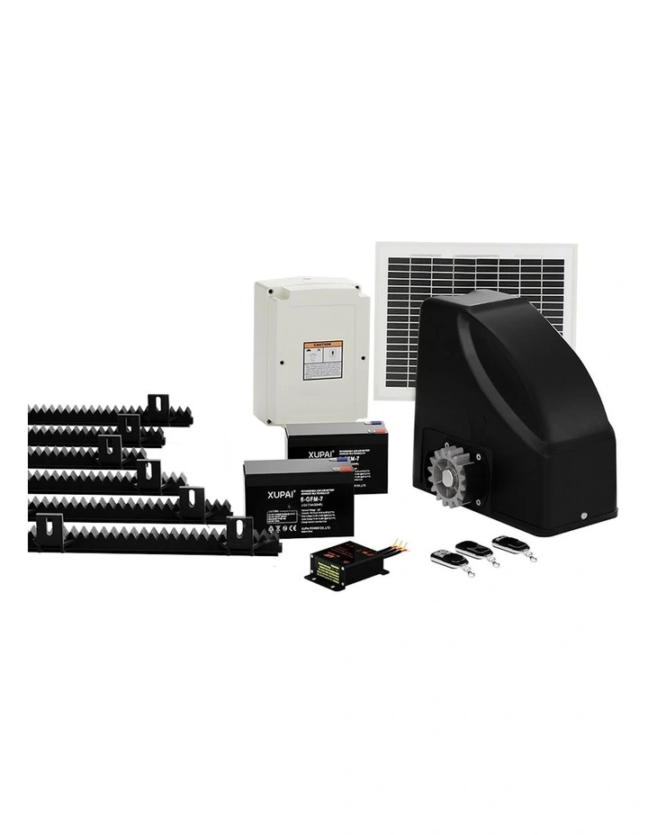Automatic Sliding Gate Opener Kit 10W Solar 6m 600kg