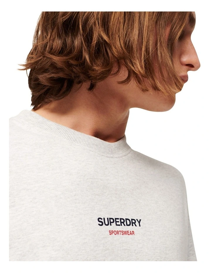 Sportswear Logo Loose Tee in Cadet Grey Marl