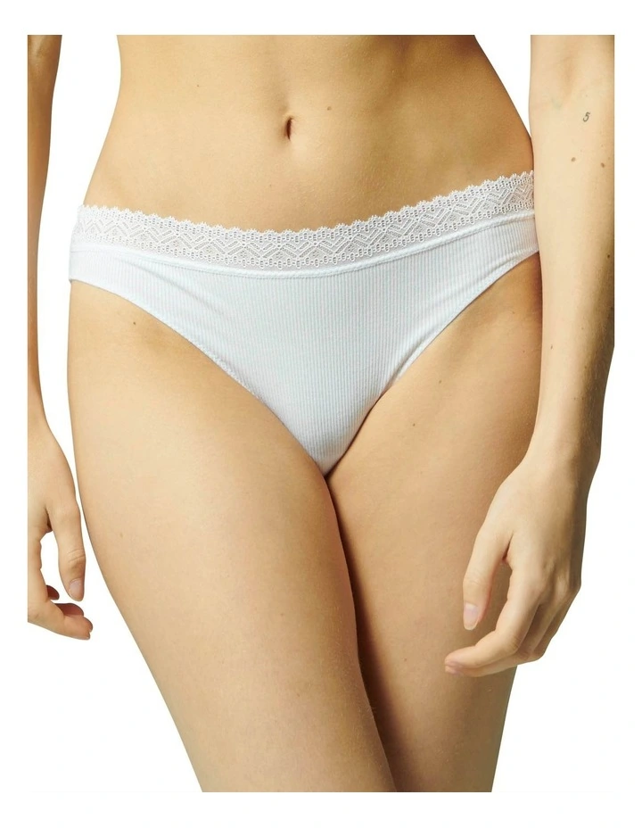 Eugenie Bikini Brief in White