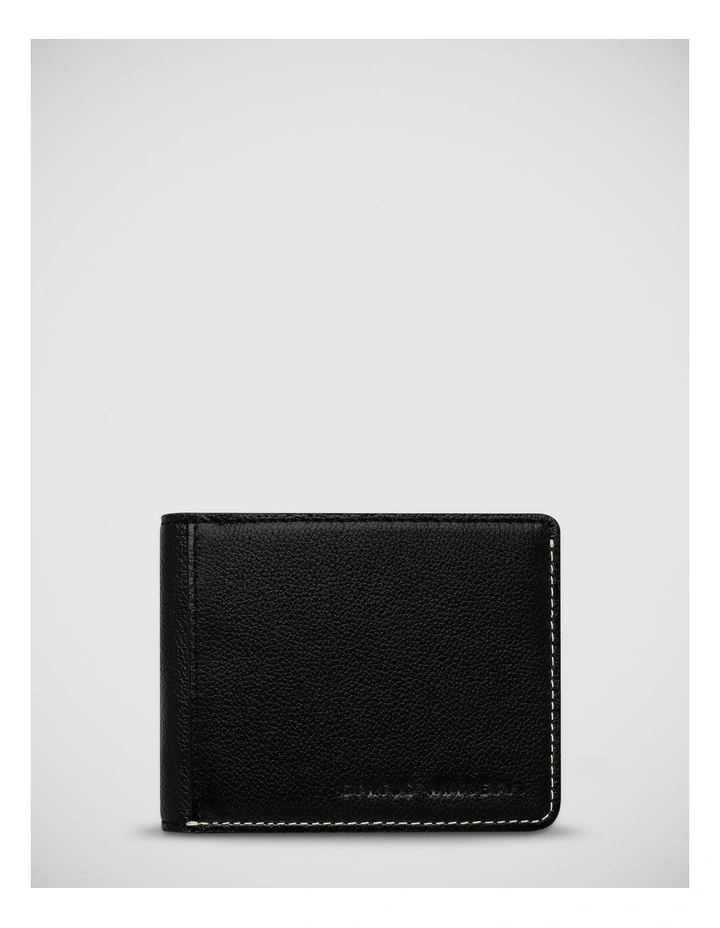 Ethan Leather Wallet with Magnet Cash Grabber in Black