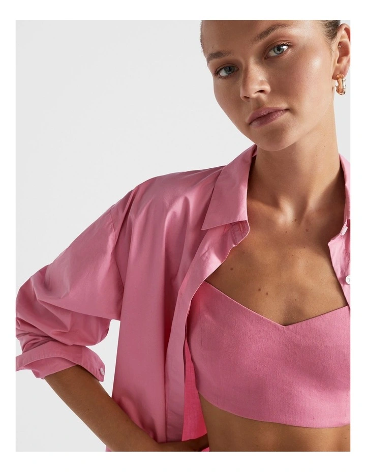 Poplin Classic Shirt in Rosewood