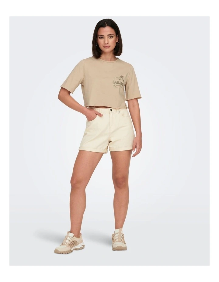 Sunny Boxy T-shirt in Cream