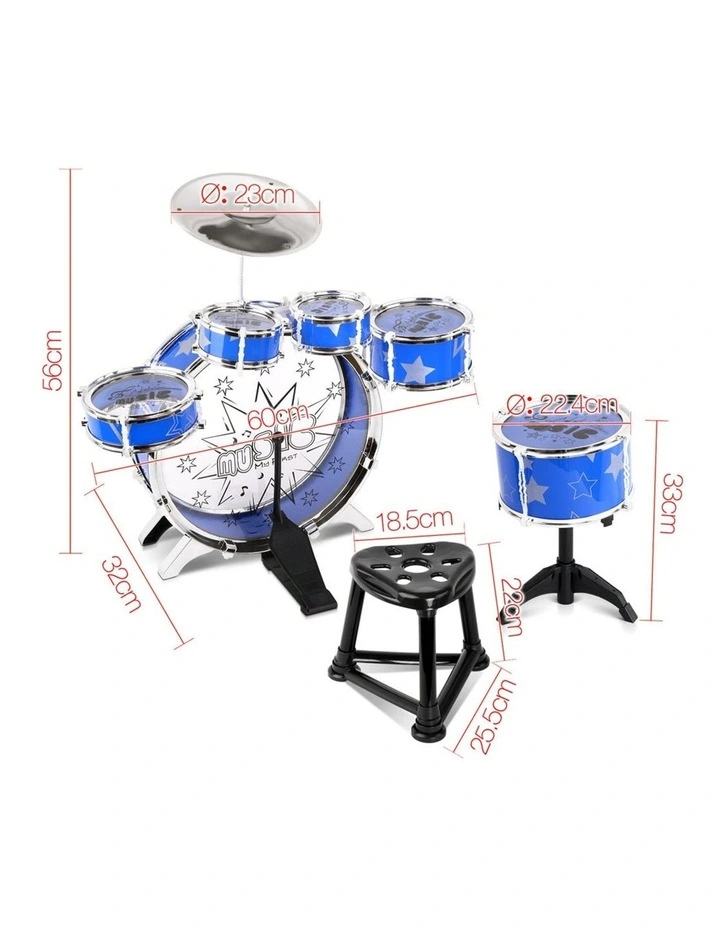 11 Piece Kids Drum Set