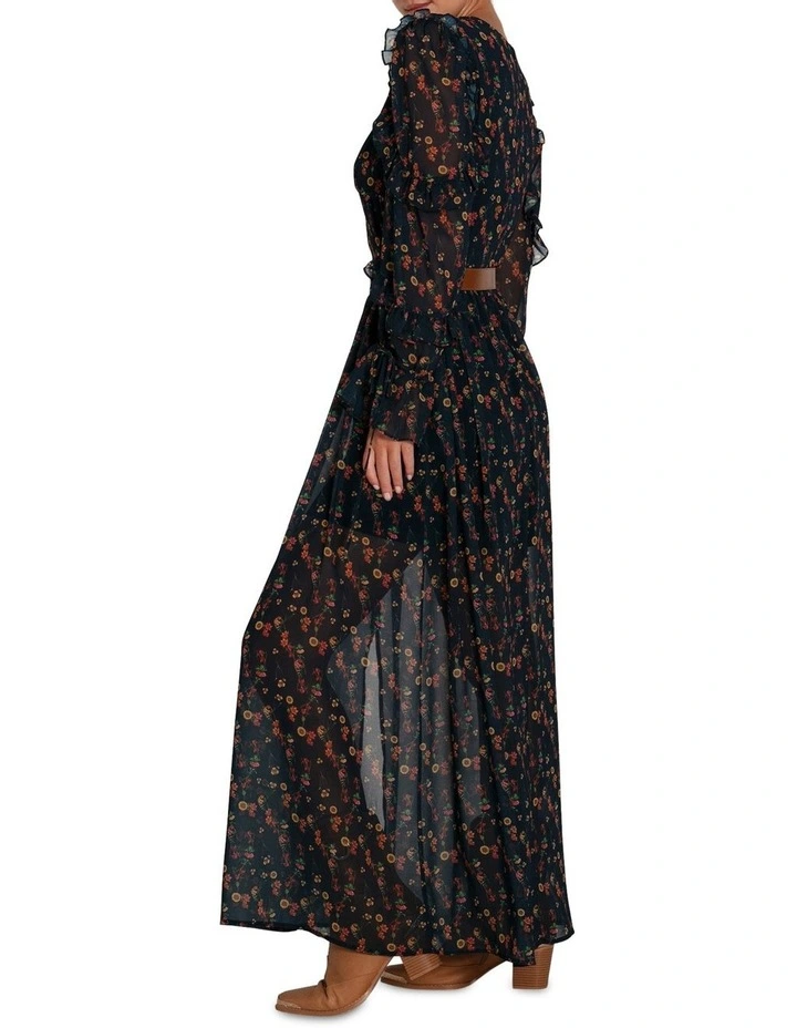 Come As You Are Floral Maxi Dress in Navy Multi