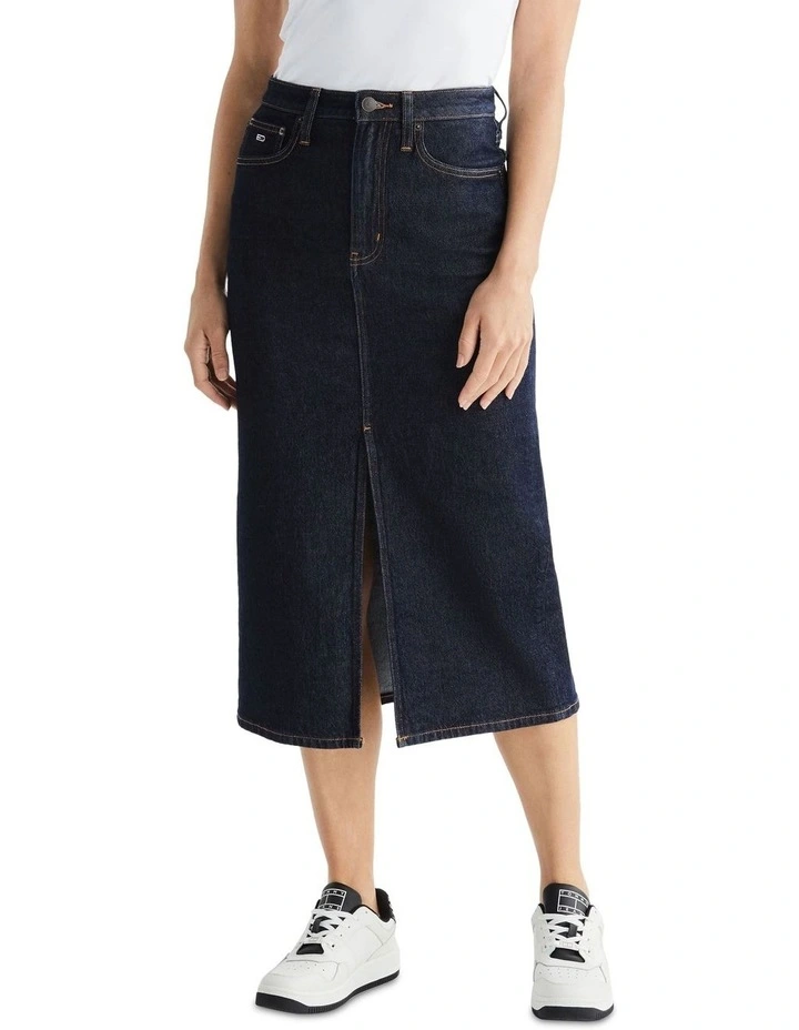 High Maxi Skirt in Denim