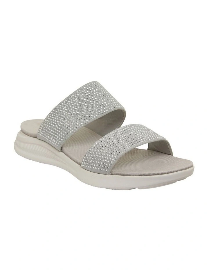 Novato Light Grey Diamante Sandals