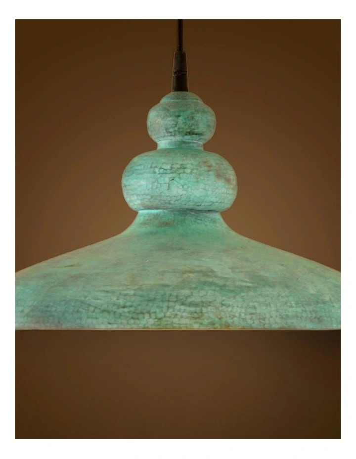 Hand-Beaten Brass Tomb Pendant Light