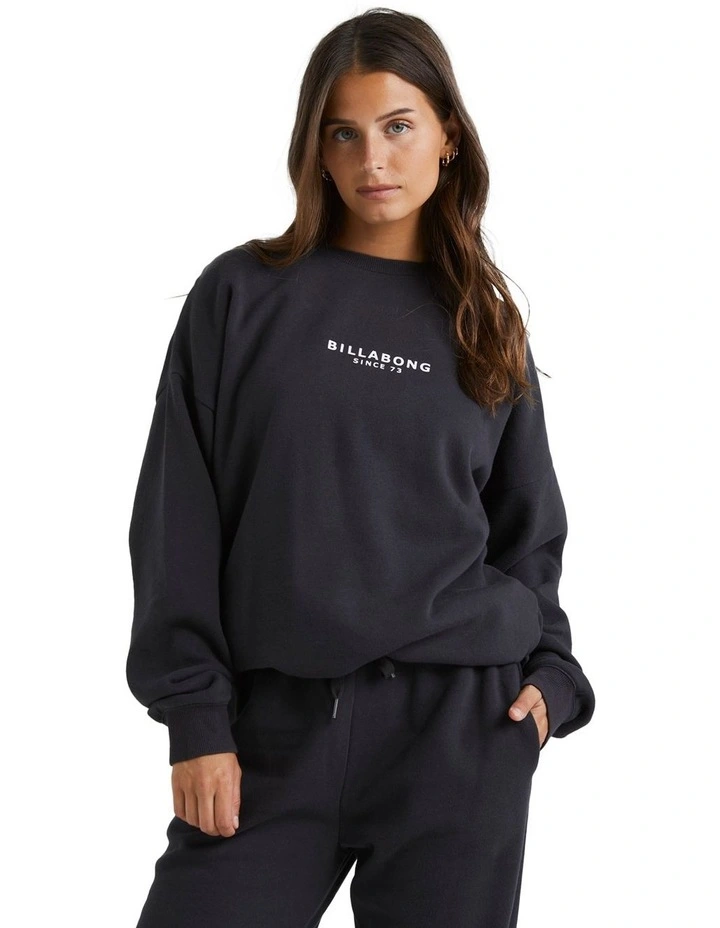 Society Crew Sweatshirt in Black Sands