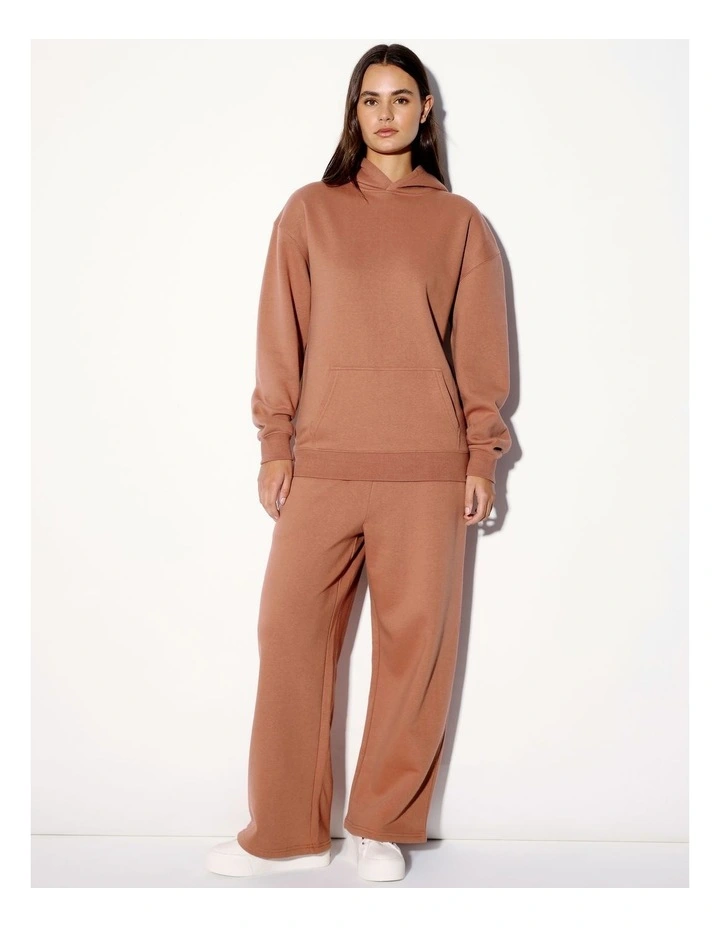 Recycled Blend Oversized Hoodie in Hazelnut