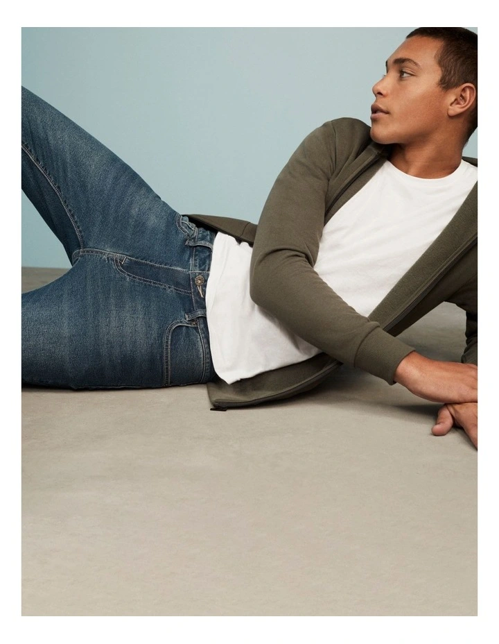Zack Skinny Jean in Mid Blue