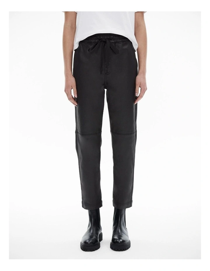 Denim Coated Jogger in Black