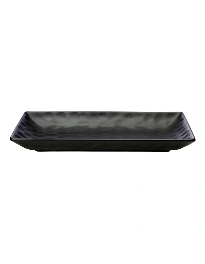 Gravity Gift Boxed Rectangular Platter 39x24cm in Black