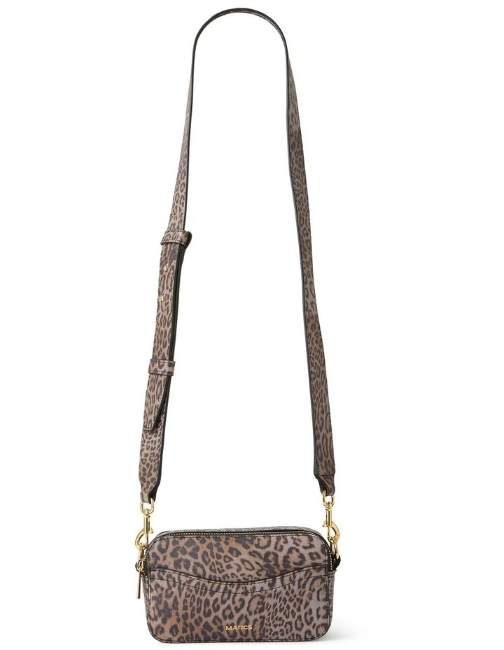 Houston Leather Camera Bag in Animal Multi